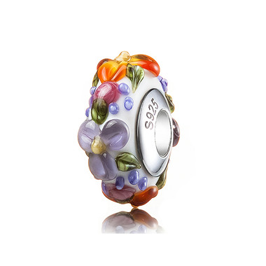 Luxury Colorful Flower Murano Glass Bead