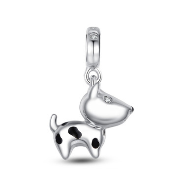 SPOTTED DOG DANGLE CHARM - SWAROVSKI