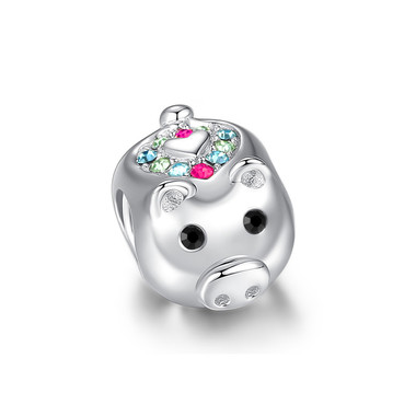 HEART PIG CHARM - SWAROVSKI