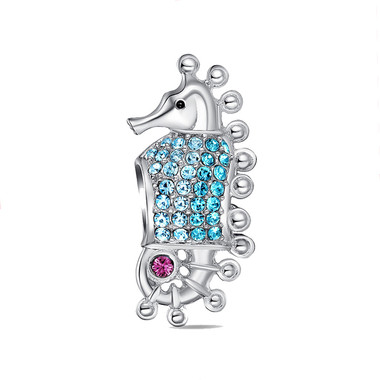 SEAHORSE CHARM With SWAROVSKI