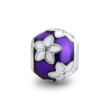 White Flower Purple Charm