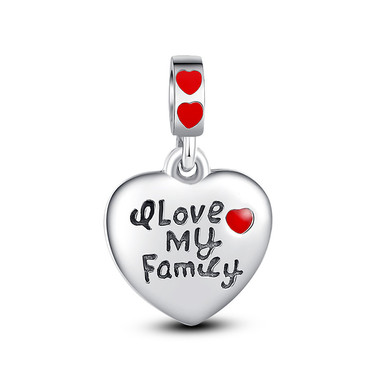 I LOVE MY FAMILY PENDANT CHARM