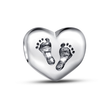 FOOTPRINTS HEART CHARM