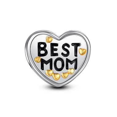 BEST MOM HEART CHARM