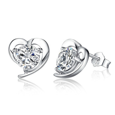 Austrian Crystal White Ear Studs