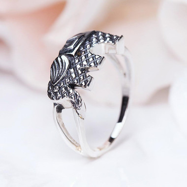 SILVER RING - EARTHBOUND ELEPHANT