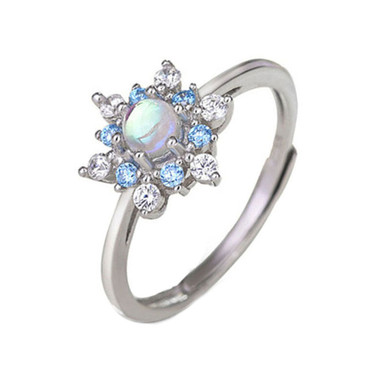 MOONSTONE RING - SNOWFLAKE