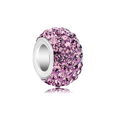 Royaro Birthstone Charm With Pink Crystal