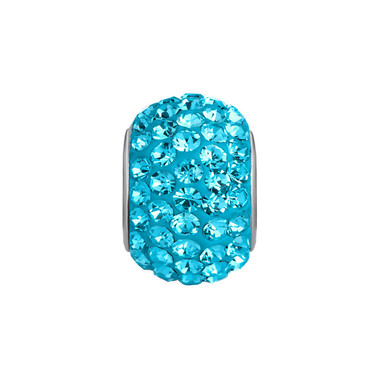 Royaro Birthstone Charm With Sky Blue Crystal