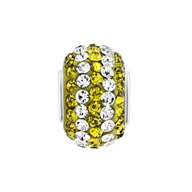 Birthstone Charm With Yellow & White Crystal