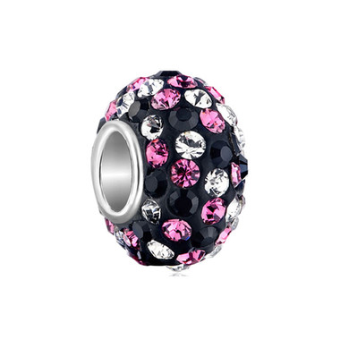 Crystal Shining Black Birthstone April October Bead