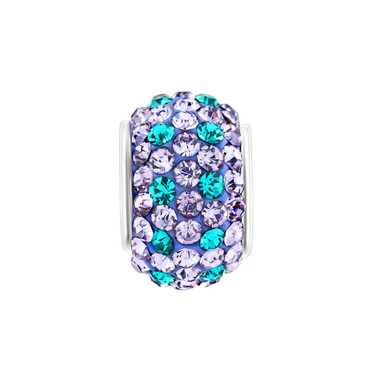 Blue Purple Crystal Charm