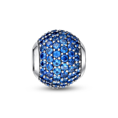 DECEMBER BIRTHSTONE-BLUE PAVED CRYSTAL CHARM