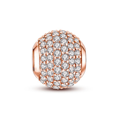 Rose Gold Plated Crystal Paved Charm