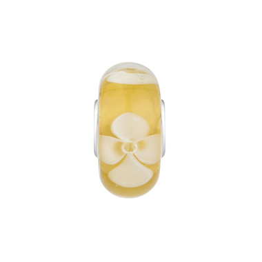 Yellow White Flower Bead