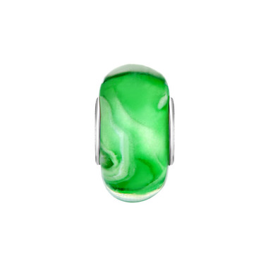 Green Ice Cream Murano Glass Bead