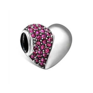 Rose Love HEART CHARM - SWAROVSKI