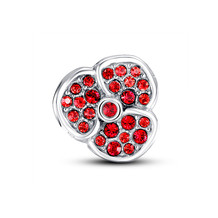 RED TREFOIL OPENWORK CHARM