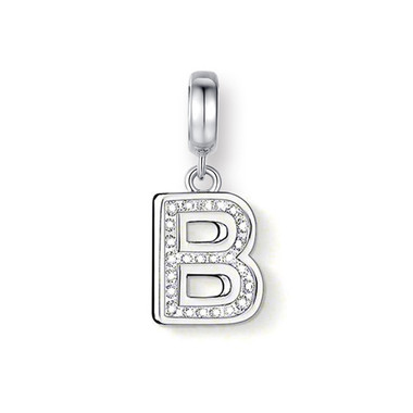 CRYSTAL "B" DANGLE CHARM