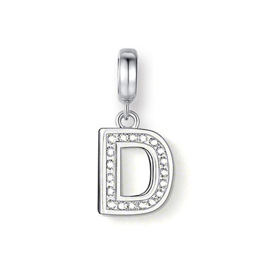 CRYSTAL "D" DANGLE CHARM