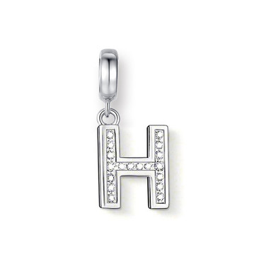 CRYSTAL "H" DANGLE CHARM