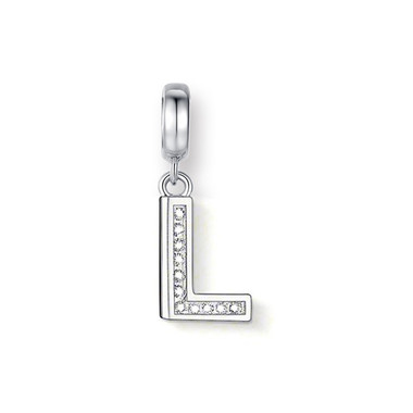 CRYSTAL "L" DANGLE CHARM