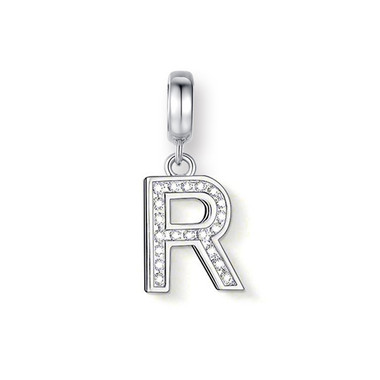 CRYSTAL "R" DANGLE CHARM