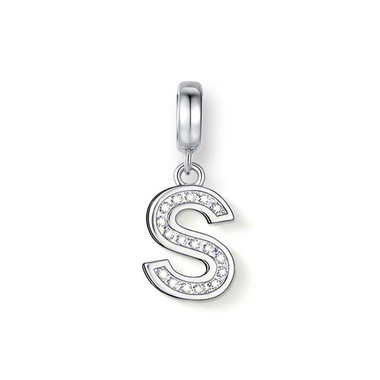 CRYSTAL "S" DANGLE CHARM