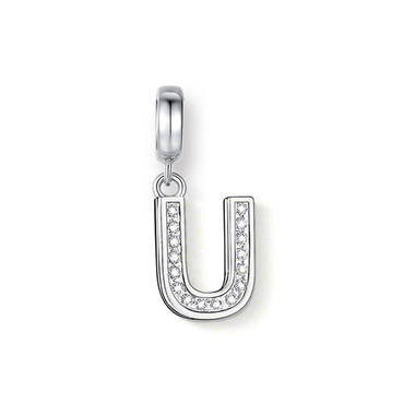 CRYSTAL "U" DANGLE CHARM