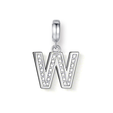 CRYSTAL "W" DANGLE CHARM