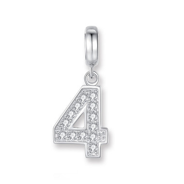 CRYSTAL "4" DANGLE CHARM